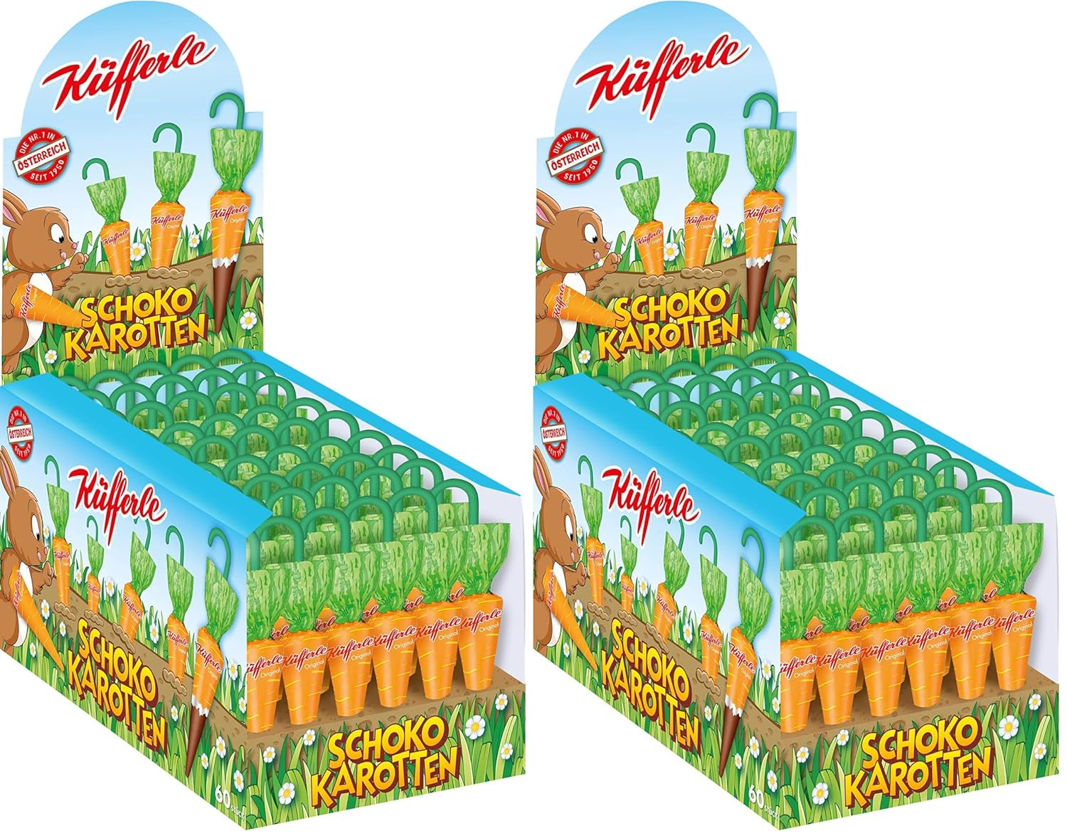 Küfferle, Karotten mit Originalschokolade 810 g 60 Stk., Vollmilchschokolade, 1 Stück