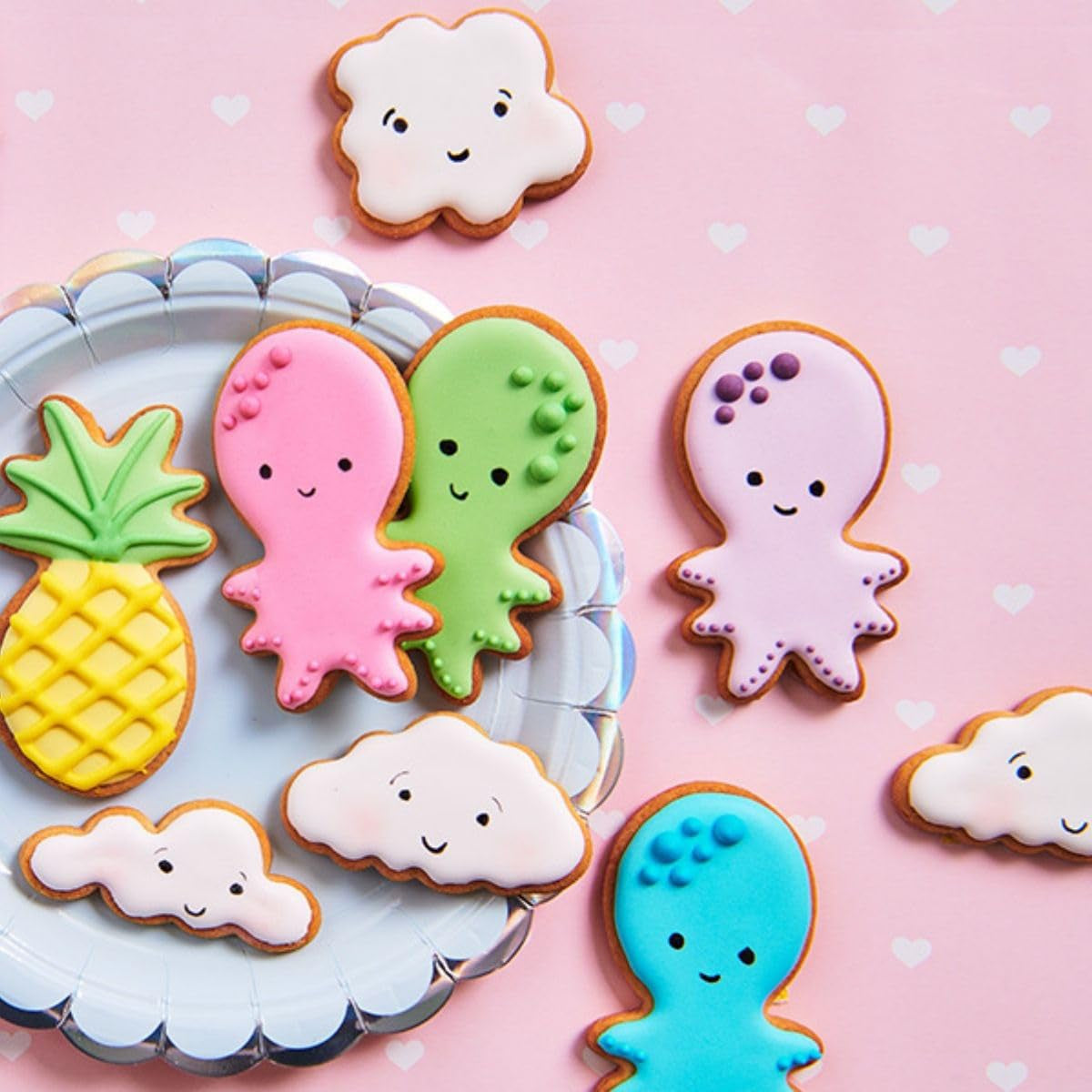 Pixuri colorante alimentare Funcakes, albastru regal: Pixuri colorante alimentare, vârf flexibil pentru linii groase și subțiri, pix comestibil pentru fursecuri, prăjituri, fondant și multe altele, ideal pentru personalizare, certificat Halal