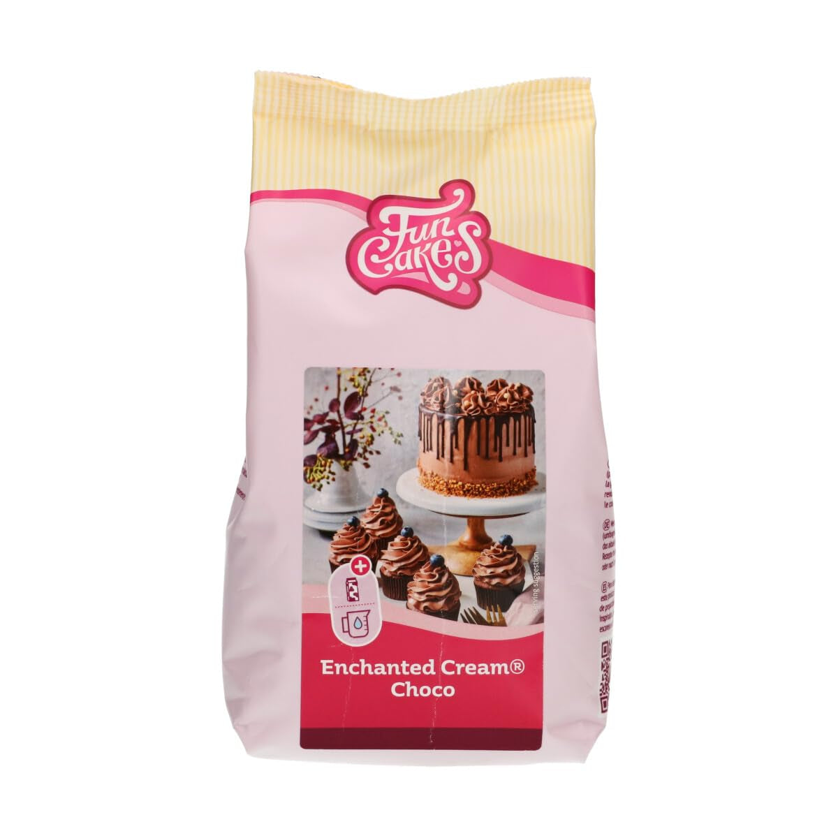 Funcakes Mix Für Enchanted Cream®: Einfach Zu Berübenende, Sehr Leichte Und Fauschige Schneeweiße Creme, Perfekt Zum Füllen Und Abdecken Von Kuchen Oder Als Belag Für Cupcakes, Halal., 900 G Mix zum Backen und Kochen Naty Shop 450 G Schokolade
