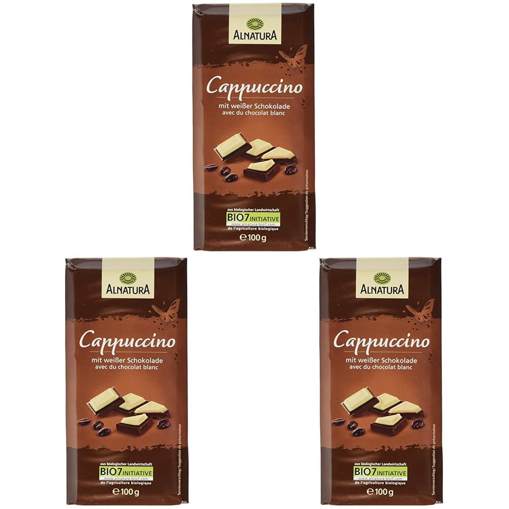 Bio-Schokolade gefüllt mit Cappuccino, 100g