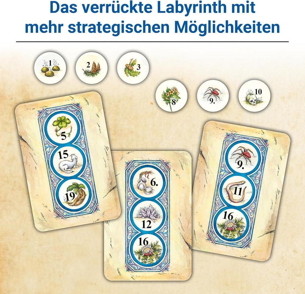 Ravensburger 22474 Labirintul Maeștrilor - Versiunea master a labirintului nebun pentru 2-4 jucători cu vârsta de 9 ani și peste