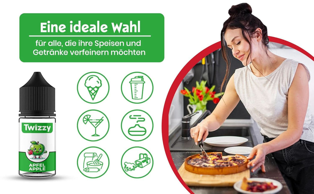 Twizzy, Konzentriertes Apfelaroma, 30 ml Aromen Naty Shop