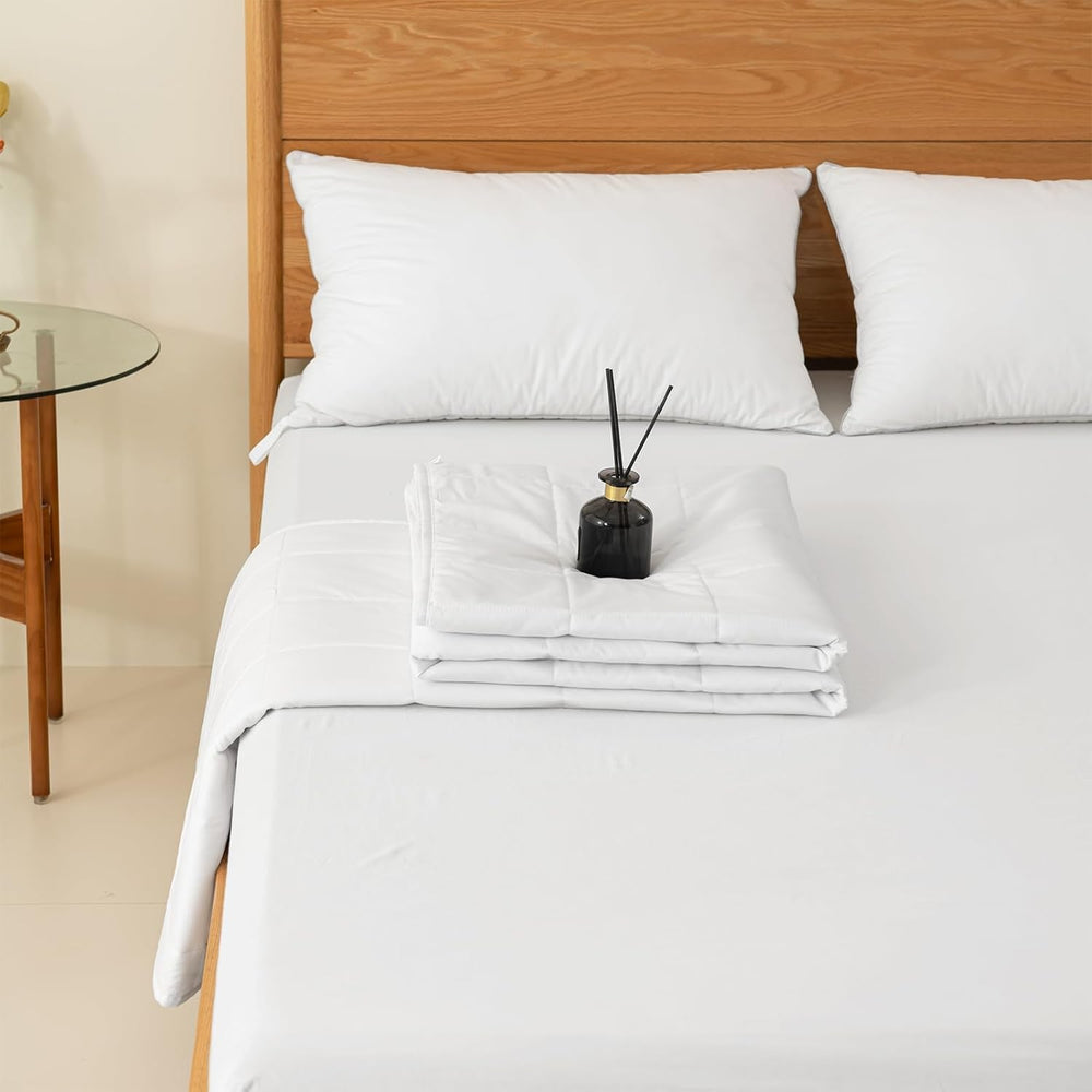 Good Nite Doppelbettdecke, 4,5 Tog, Sommerbettdecke, Doppelbettdecke, weiß, Steppdecke, Polyester, weich und leicht und maschinenwaschbar mit Eckbändern (Doppelbett 200 x 200 cm). Decken und Steppdecken Naty Shop