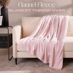 Brentford's Flannel Fleece Blanket, Extra Soft, Large, Fluffy, Warm, cuvertură de pat pentru dormitor, pat simplu, canapea, canapea, Blush Pink - 120 X 150 Cm Paturi si Cuverturi Besuche den Brentfords-Store