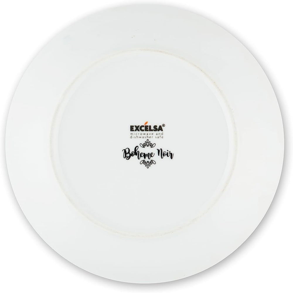Excelsa Boheme Noir Teller-Set, 18-Teilig, Porzellan, Schwarz Seturi vesela masa Naty Shop