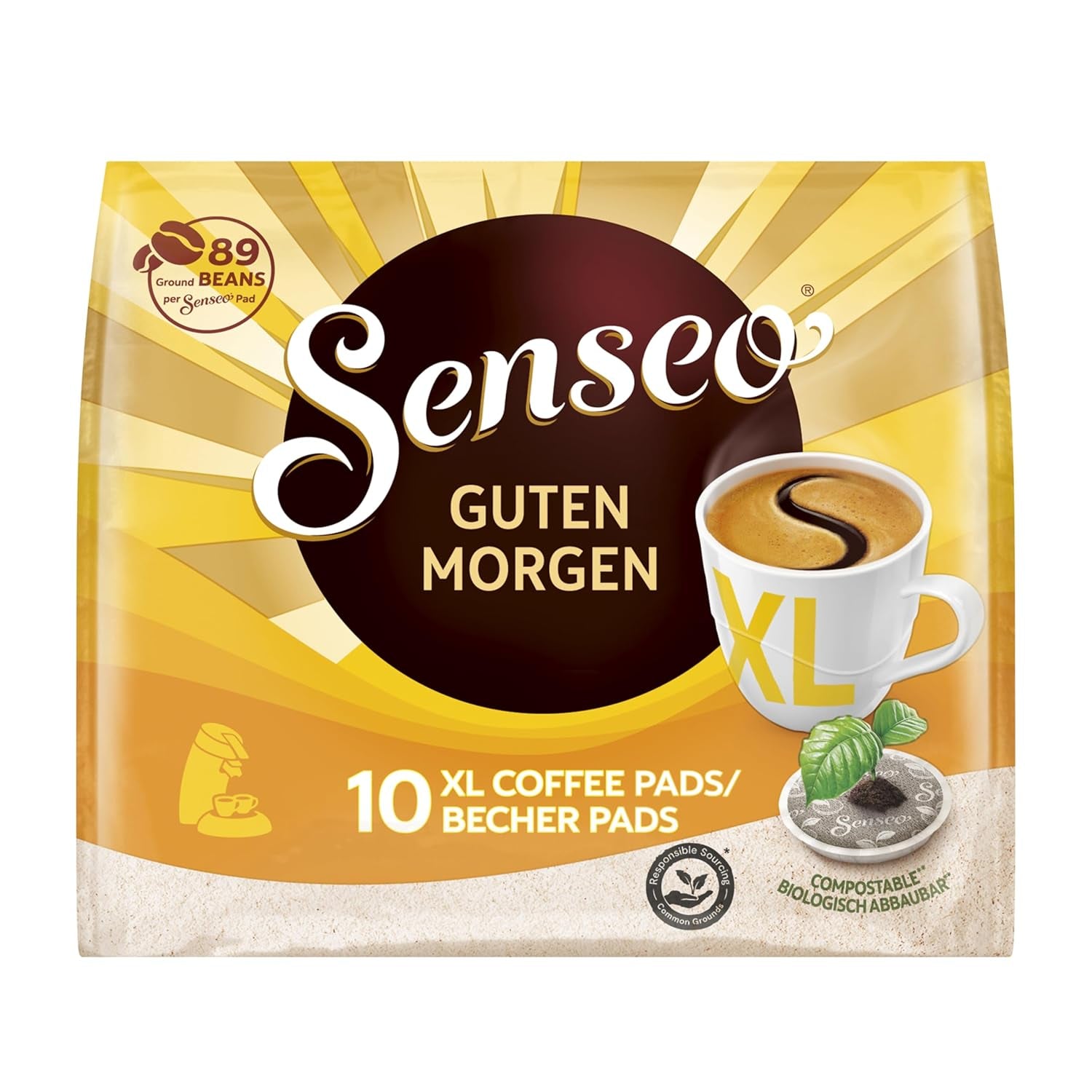 Senseo Pads Guten Morgen XL, 5 x 10 Getränke, 50 Kaffeepads