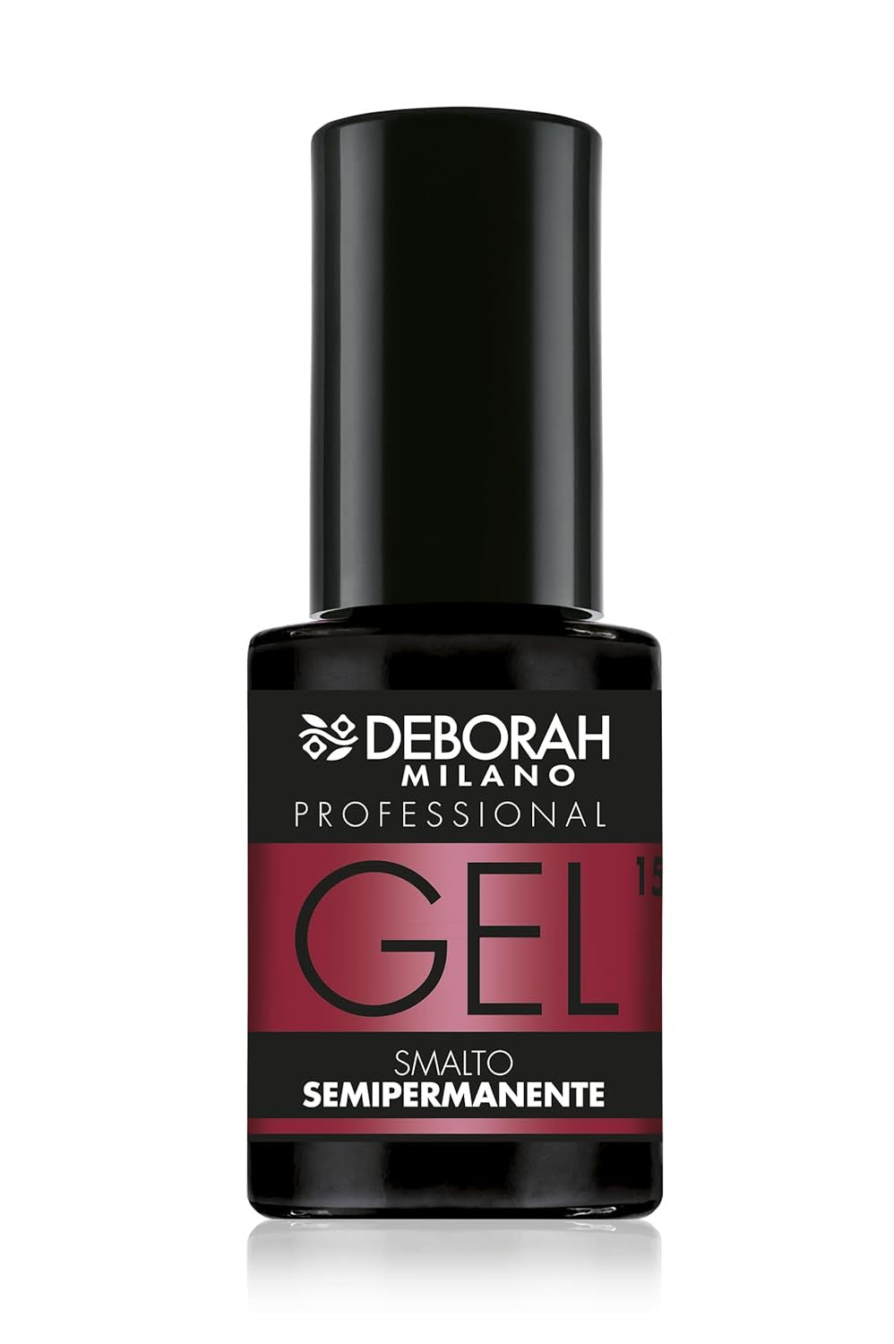 Milano Professional semipermanenter Nagellack, Nr. 21 Burgunderrot, volumengebender Effekt, lang anhaltend, für intensive und glänzende Nägel, 4,5 ml