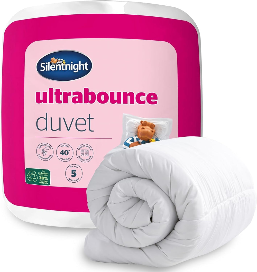 Silentnight Steppdecke „Ultrabounce“, Mikrofaser, weiß, Einzelbett Steppdecken und Steppdecken Naty Shop Einzelbett 13,5 Tog