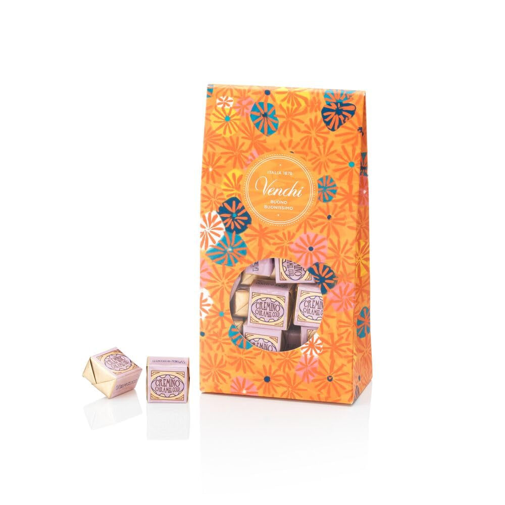 Venchi – Murrine Collection – Geschenkbox mit verschiedenen Bonbons Cremino Caramel Gold, 300g – Geschenkidee – Glutenfrei