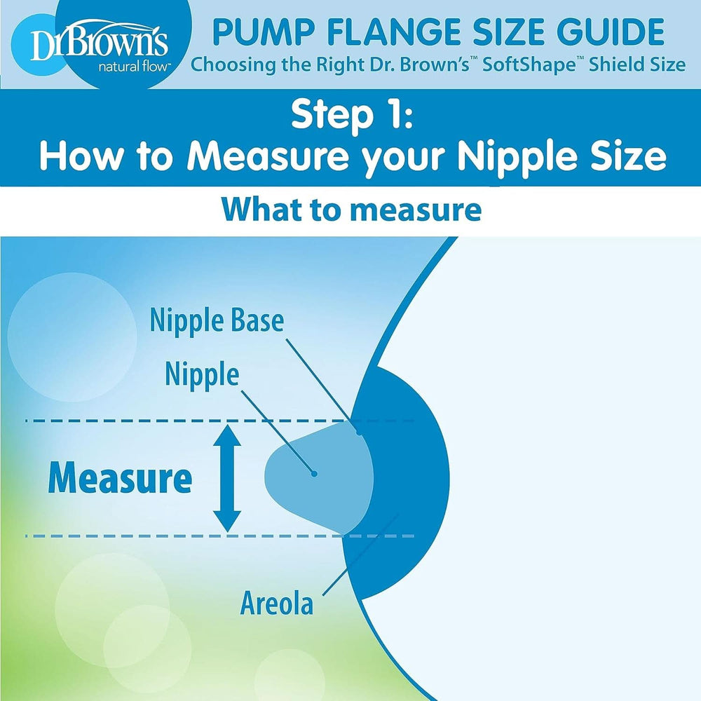 Manuelle Milchpumpe mit Softshape-Schutz aus 100 % Silikon (B, 25-mm-Flansch) und Anti-Kolik-Optionen + 150-ml-Weithalsflasche mit langsam fließendem Sauger der Stufe 1 Zubehör Essen und Stillen Bebe Naty Shop