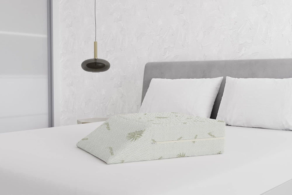 Lenjerie de pat italiană Pernă de odihnă pentru picioare detașabilă, Aloe, 61X50X17Cm Perne standard Naty Shop