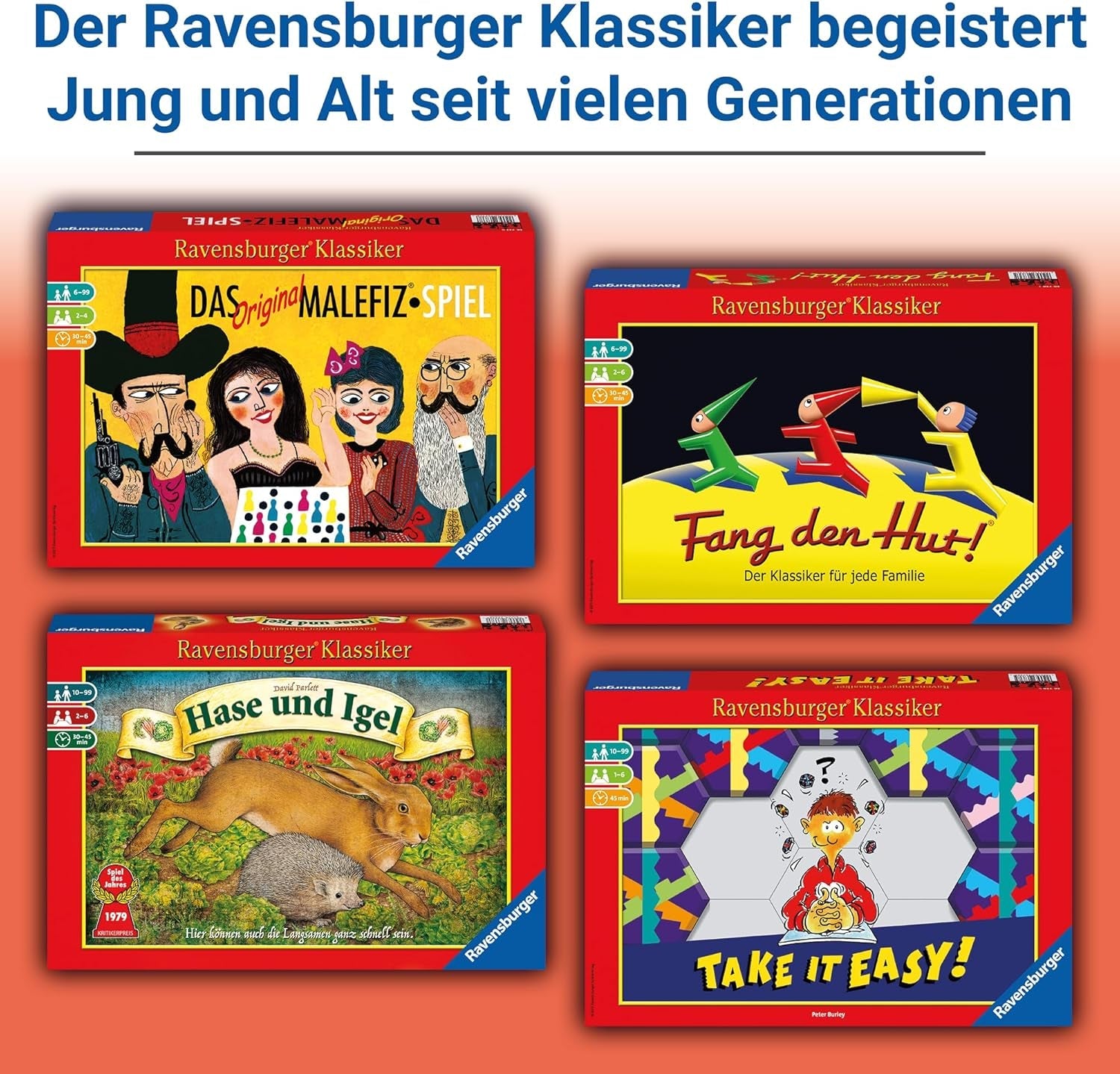 Ravensburger 26737 - Jocul original Malefiz - Joc de familie pentru 2-4 jucători, clasic Ravensburger pentru vârste de la 6 ani în sus
