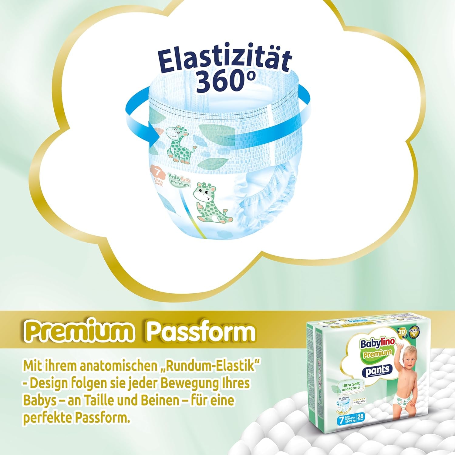 Premium-Hose, Größe 7, Ultra Soft Filter, XL Plus (15-25 kg), 28 Stück