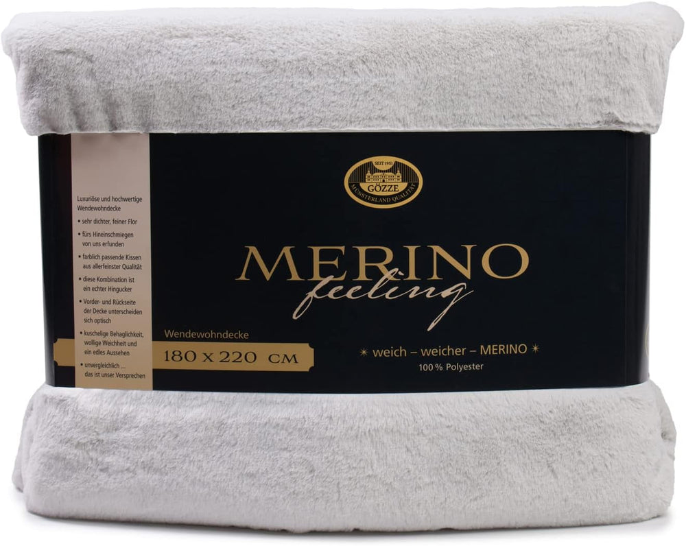 Gözze – Bequeme Decke, wendbar, hohe Dichte 600 g/m², 150 x 200 cm – dunkelgrüne Betten und Decken Besuche den Gözze-Store Silber 180 x 220 cm