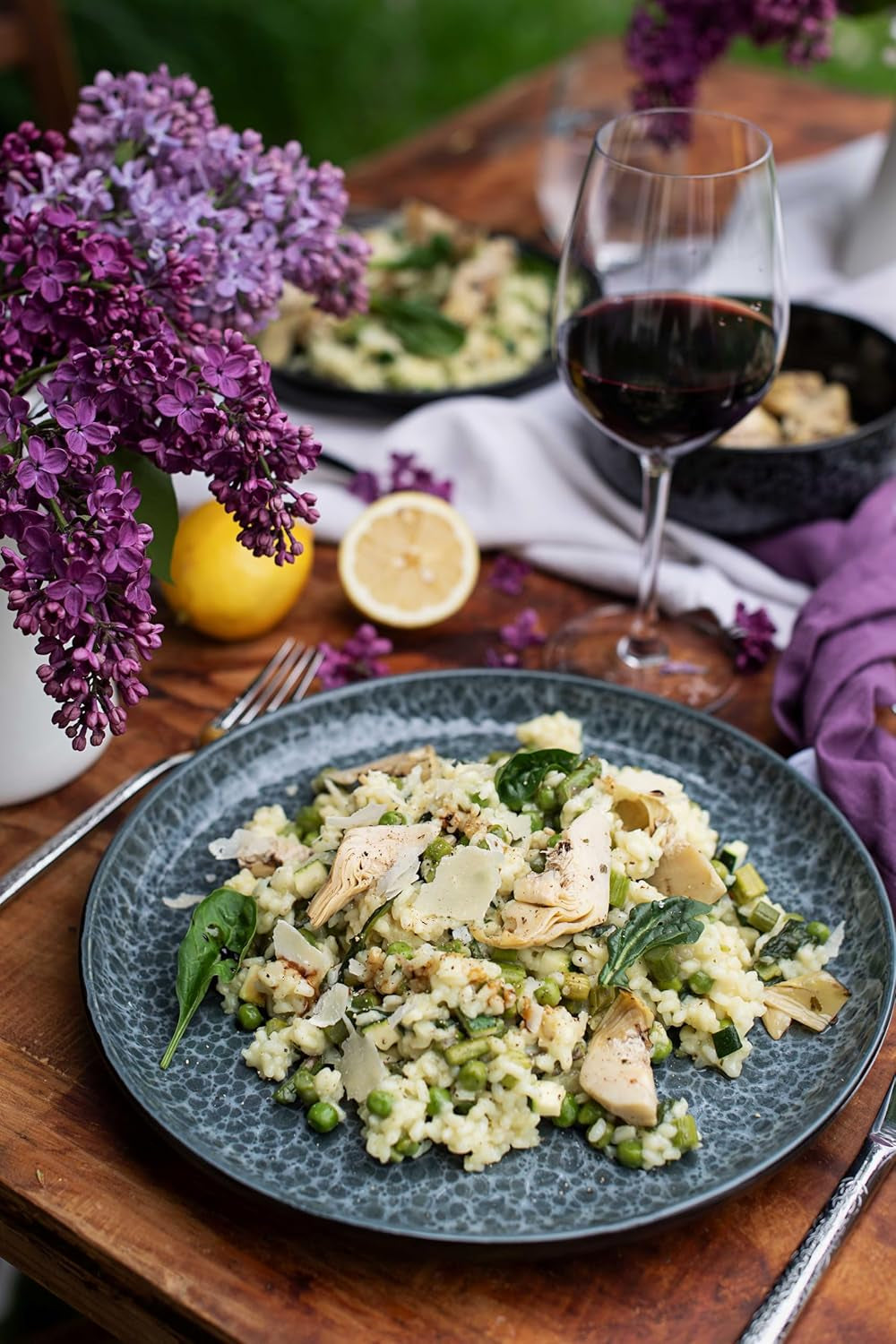 MÄSER 934110 Seria Filippa, Set de veselă din ceramică pentru 4 persoane, Set de veselă modern combinat cu 16 piese; Farfurii, boluri și căni cu glazură reactivă în verde și negru, Gresie, Verde