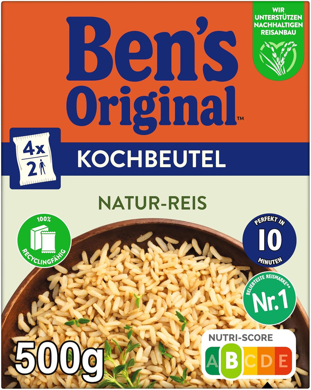 BEN'S ORIGINAL™ Naturreis im Beutel, 9 x 500 g