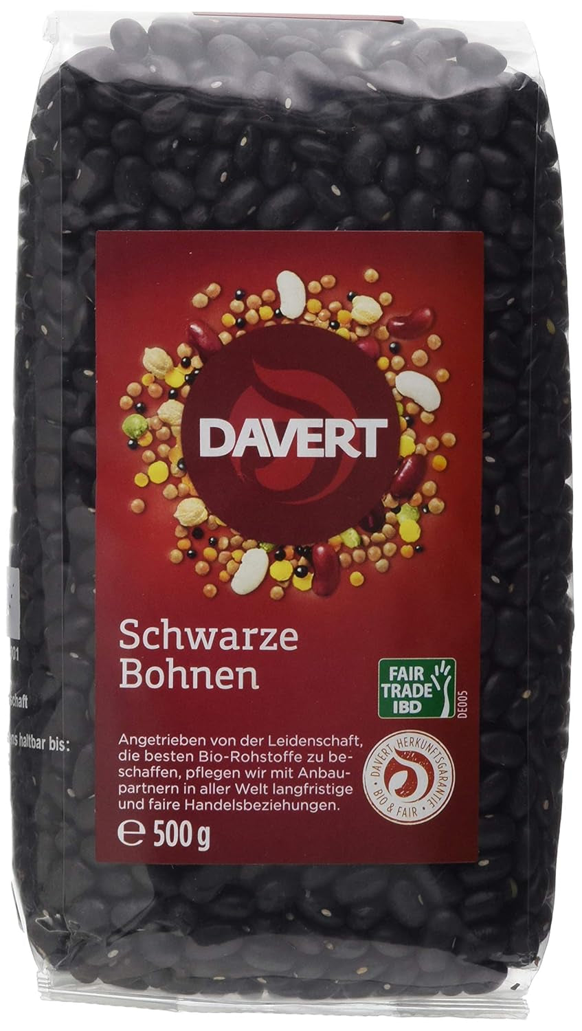 Davert schwarze Bohnen (1 x 500g)