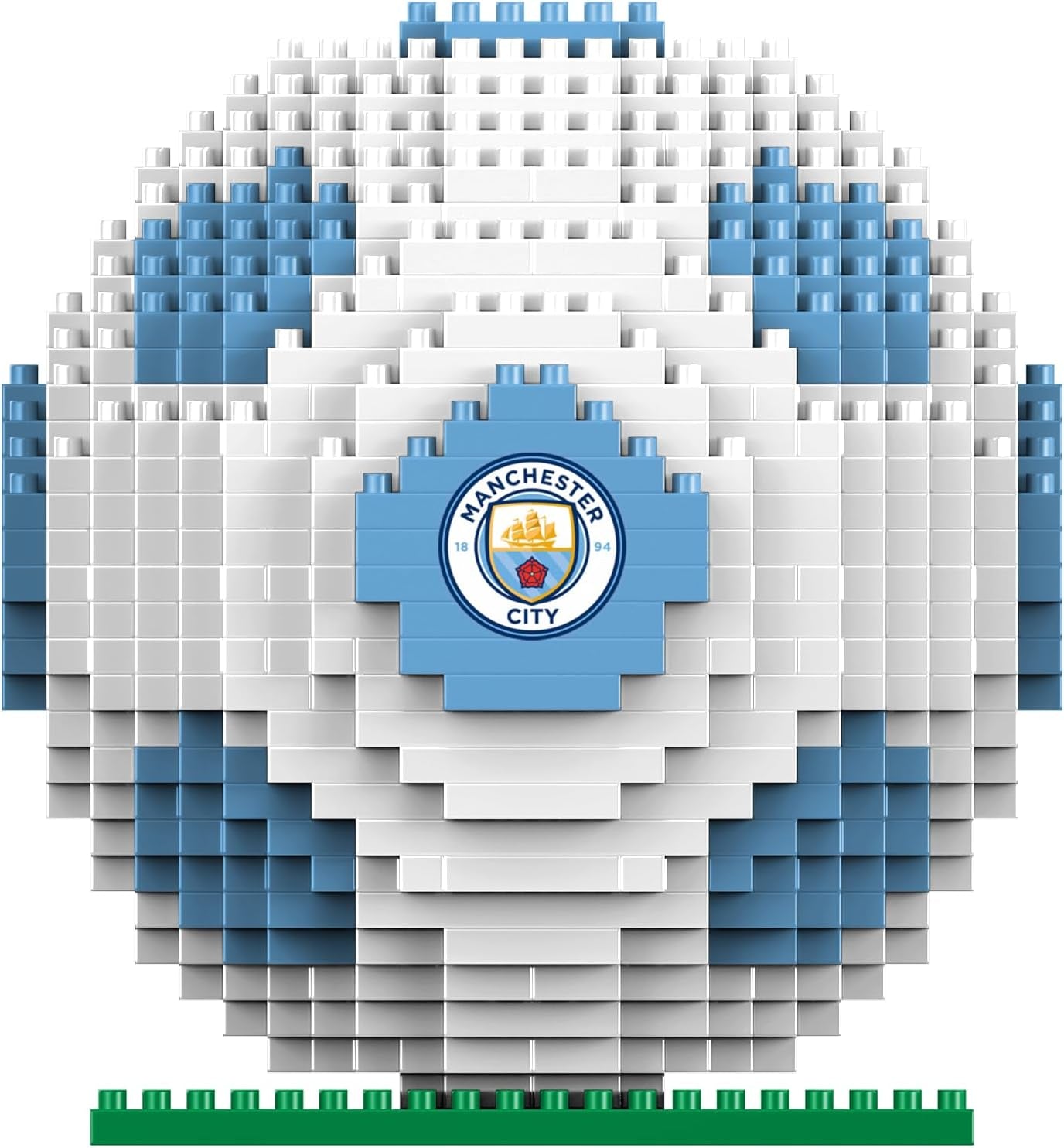 FOCO Offizielles Lizenzprodukt Manchester City FC BRXLZ 3D-Fußball-Konstruktionsspielzeug Modell In alternativer Teamfarbe