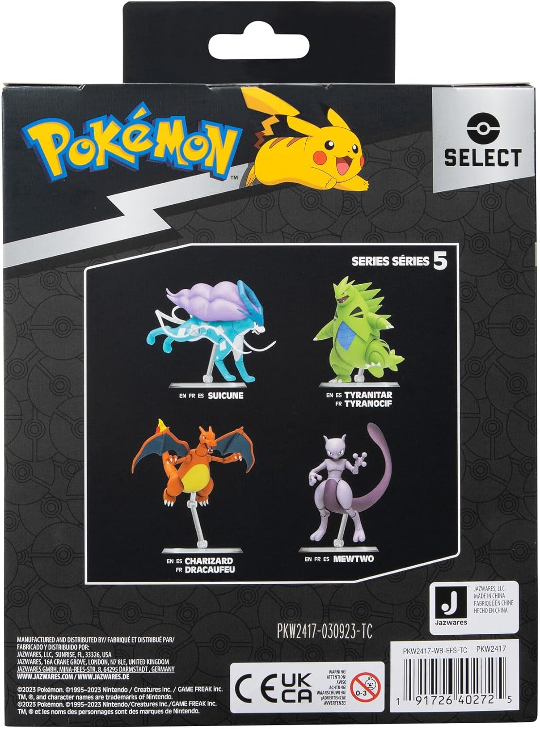 Pokémon Pkw2417-15Cm Figur auswählen – Mewtu Offizielle bewegliche Figur Actionfiguren Naty Shop