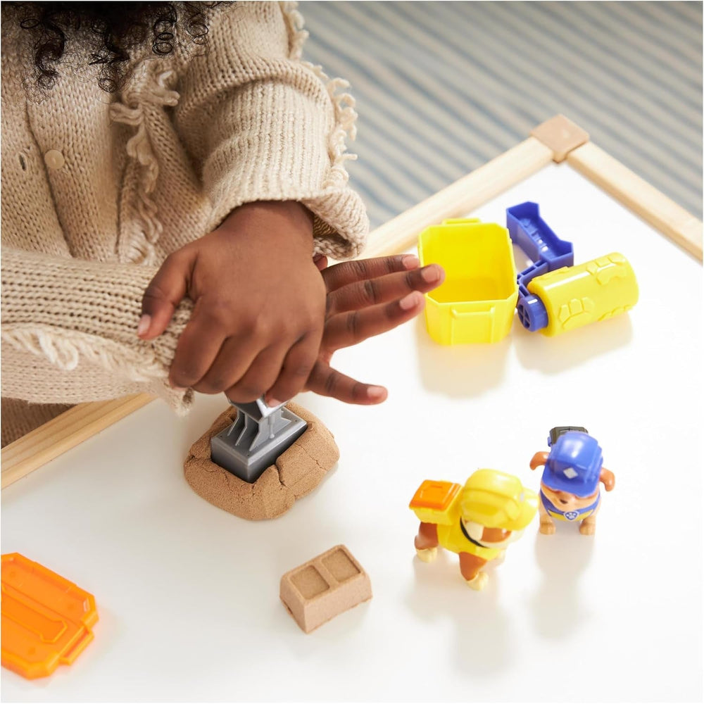 Rubble & Crew – Rubble & Mix Figuren-Actionfiguren-Set, 2 Bauspielzeuge und 85 g kinetischer Bausand, Spielzeug geeignet für Kinder ab 3 Jahren. Actionfiguren Naty Shop
