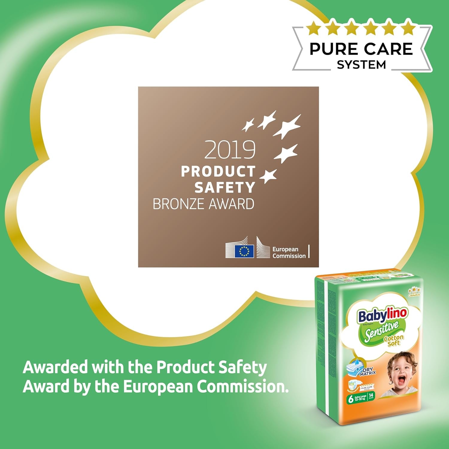 Windeln für empfindliche Babys, Größe 6, extra groß (13-18 kg), 114 Windeln