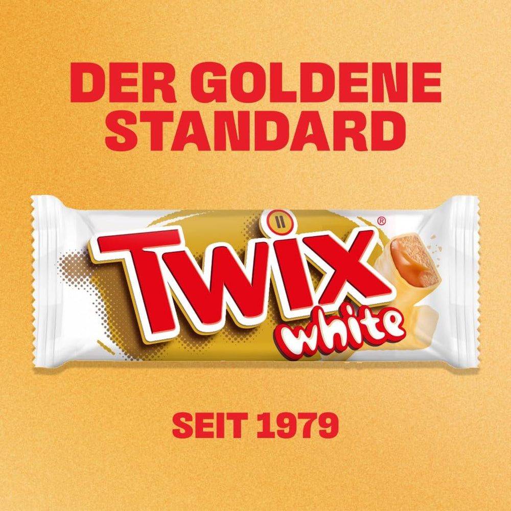 Twix weiße Schokoriegel; Karamell, Kekse, weiße Schokolade; Mehrfachpackung Pralinen; 5 Riegel (5 x 46 g)
