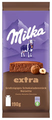 Milka Extra Noisette – Alpenmilchschokolade mit zart-cremiger Haselnussfüllung – 15 x 190 g