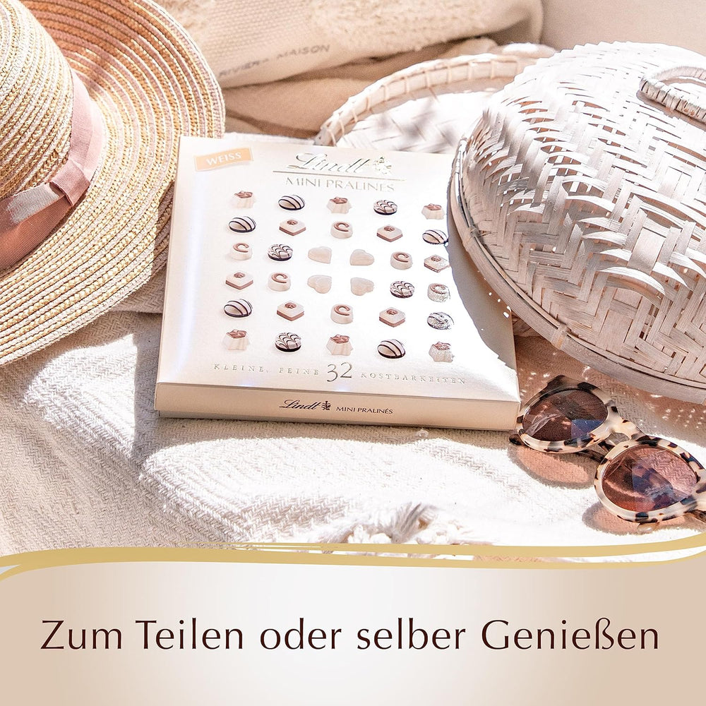 Schokolade - Weiße Mini-Pralinen | 90 g | Box mit 18 Pralinen in 6 köstlichen Sortimenten | Geschenk aus Schokolade | Schokoladengeschenk (3er-Pack)