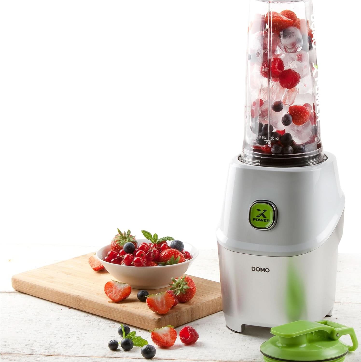 Powermixer Domo DO700BL Mit 1000W Starkem Motor - Mixen Direkt in Der Flasche, Weiß Mutter und Kind Naty Shop