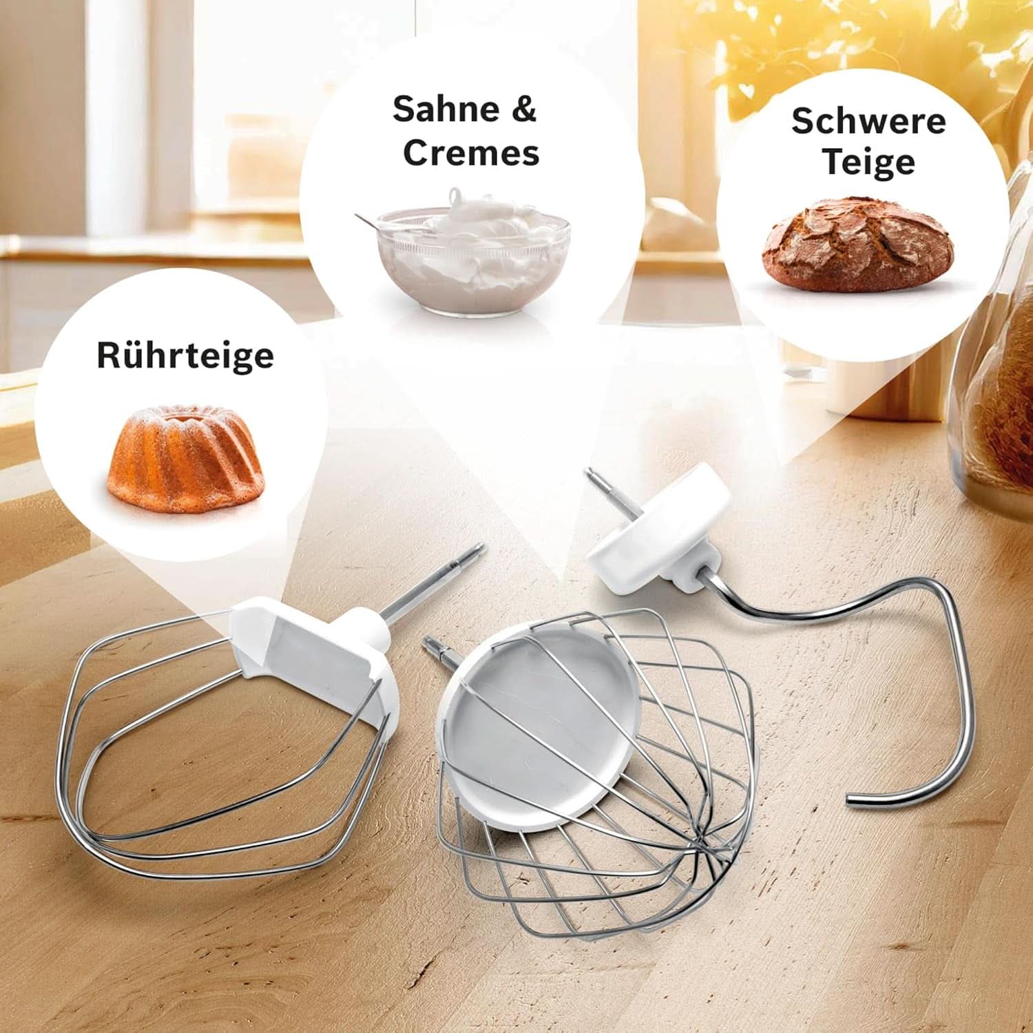 Bosch Küchenmaschine Serie 4 MUM56340, Schüssel 3,9 L, Mixer 1,25 L, Fleischwolf, Zitruspresse, Planetenrührwerk, Knethaken, Schlag-, Rührbesen, Durchlaufschnitzler, 3 Scheiben, 900 W, Silber/Grau Mutter und Kind Naty Shop