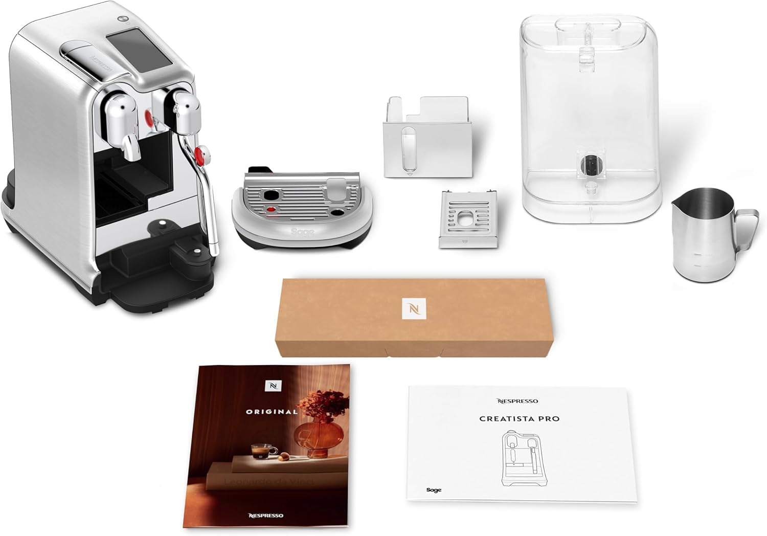 Espressor Nespresso Creatista Pro de la Sage, oțel inoxidabil, oțel inoxidabil periat