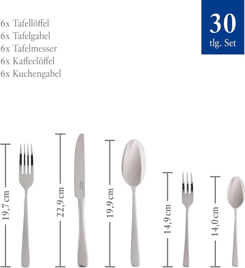 Vivo von Villeroy & Boch - Voice Basic Besteckset 30-teilig für 6 Personen Naty Shop