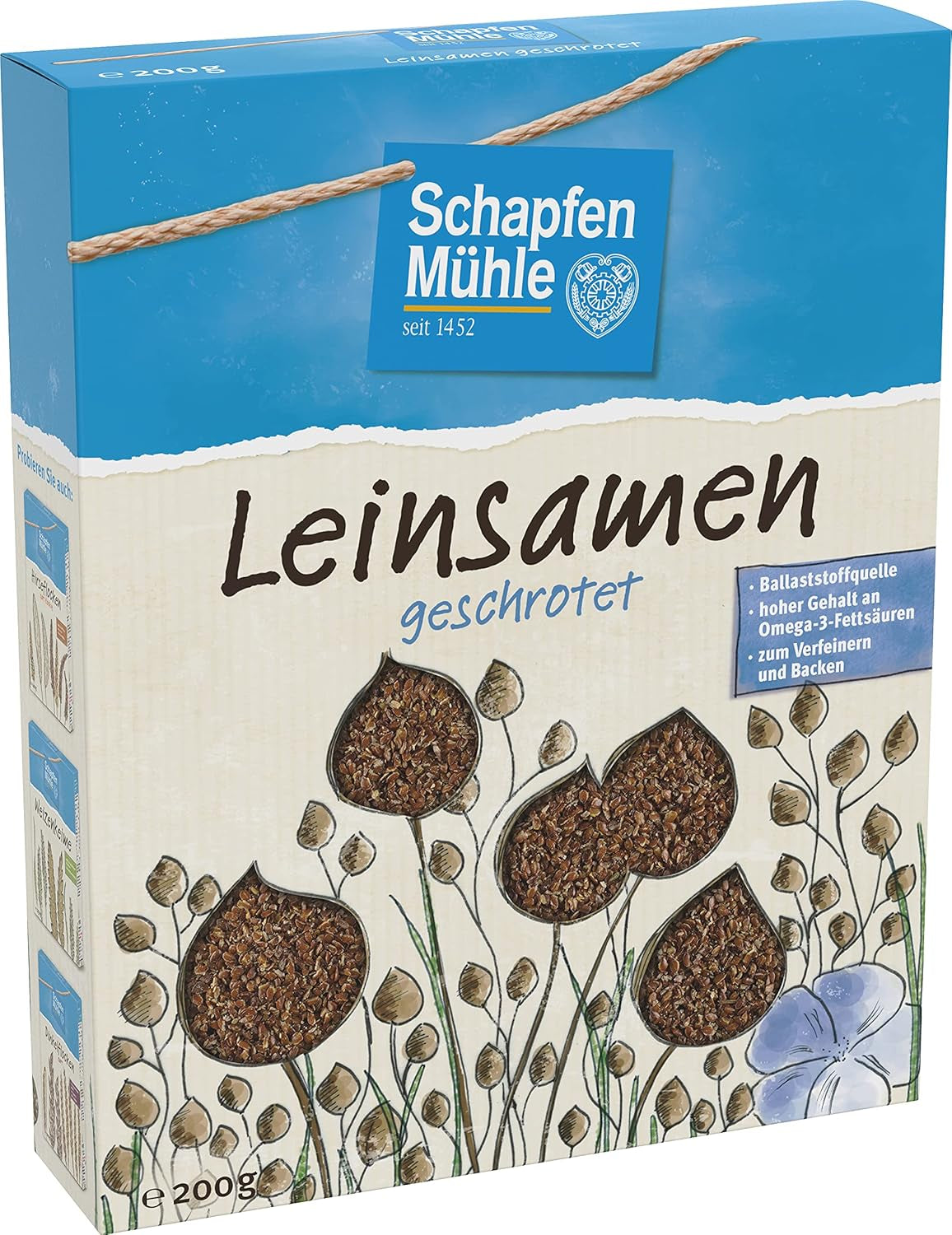 Schapfenmühle Leinsamen gemahlen, 200 g Packung