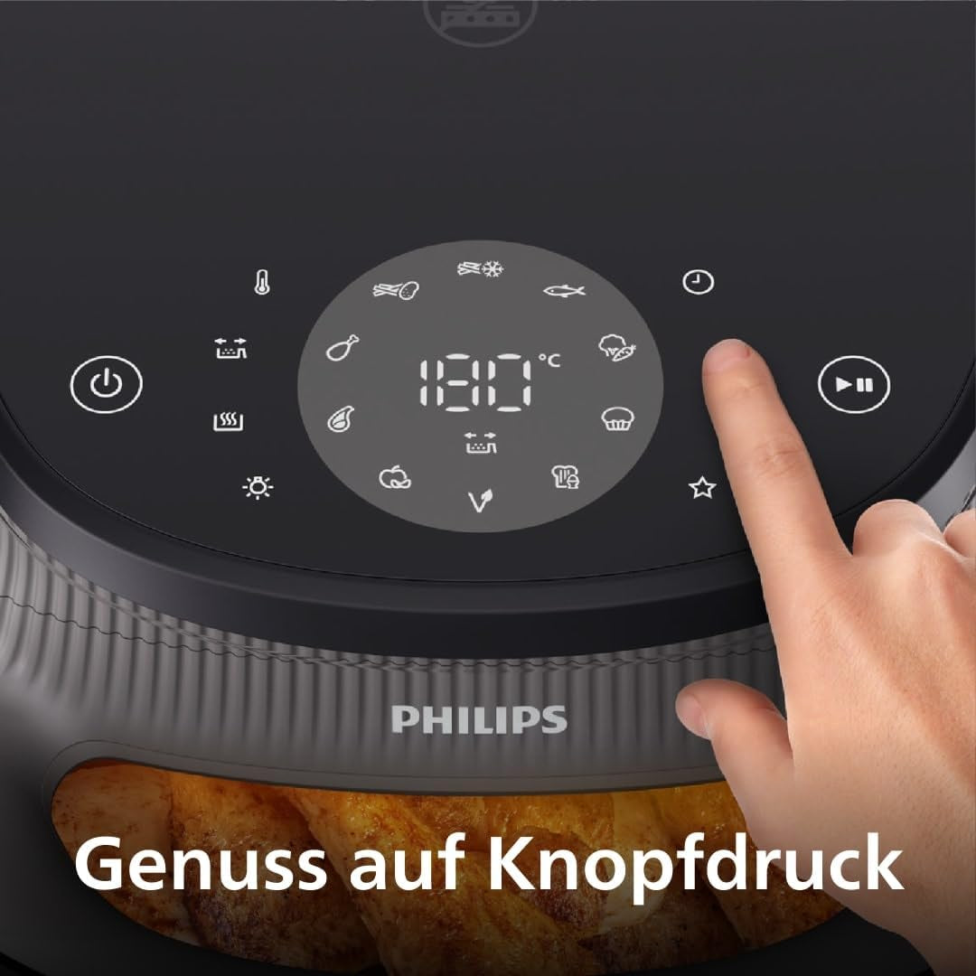Philips Airfryer 3000 Serie 6,2 l, Kochfenster, 16 Kochfunktionen in 1, Rapidair Plus-Technologie, Fettentfernung, Rezeptanwendung Homeid Appliances Naty Shop