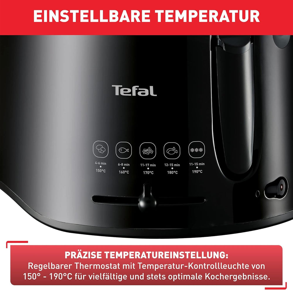 Tefal Maxi Fry Fritteuse, Cool-Wall-Technologie, 1,2 kg, einstellbarer Thermostat. Haushaltsgeräte Naty Shop