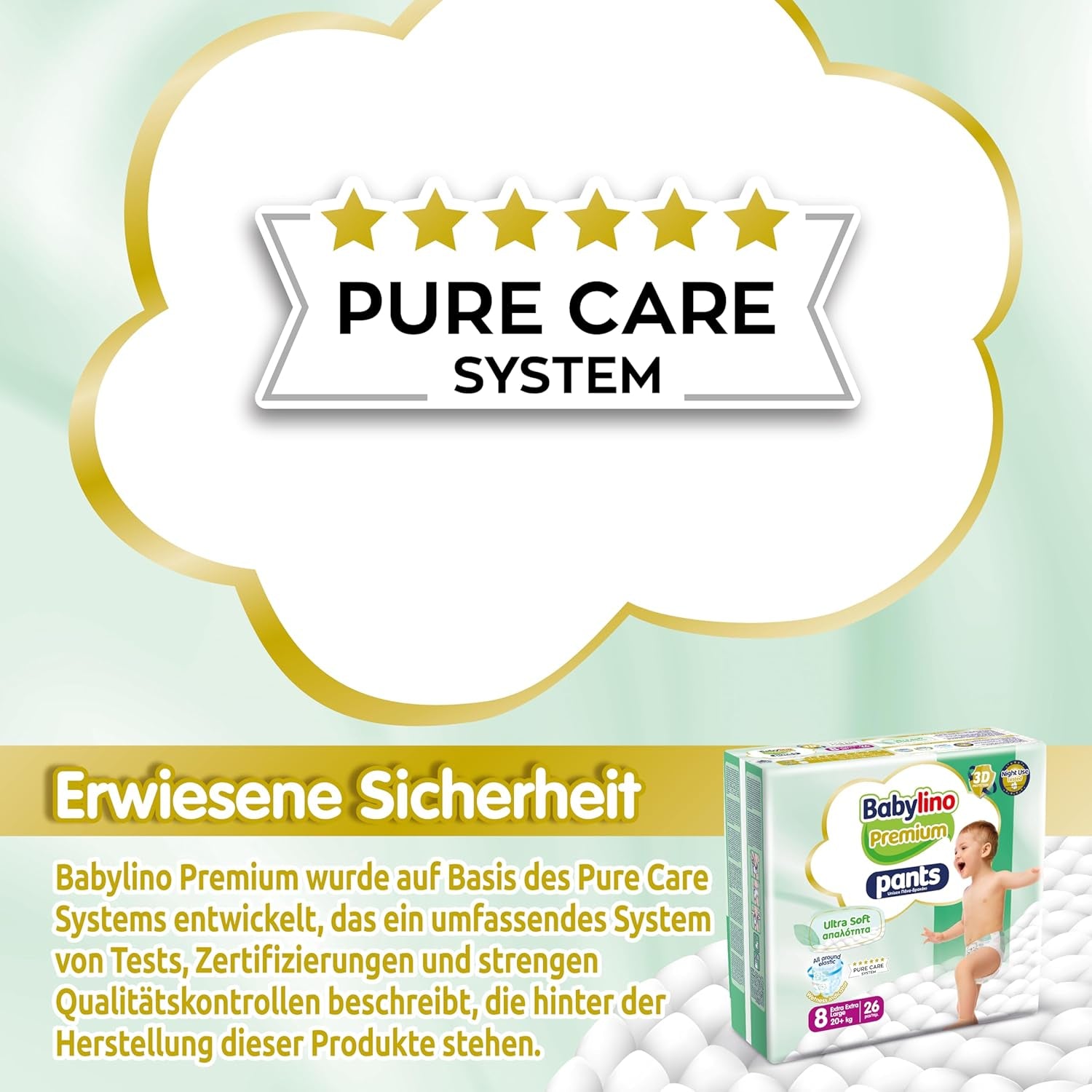 Premium-Hose Größe 8 mit Ultra-Soft-Filter, XXL (20+ kg), 26 Stück