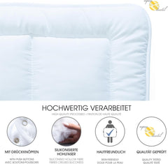 Aqua-Textil Soft-Touch-Set für Kinder, Bettdecke 100 x 135 cm, 250 g und 350 g, mit Kissen 40 x 60 cm, 150 g, Bettdecke 4 Jahreszeiten, Klimakontrolle, Öko-Tex, Bettdecken und Steppdecken, Naty Shop