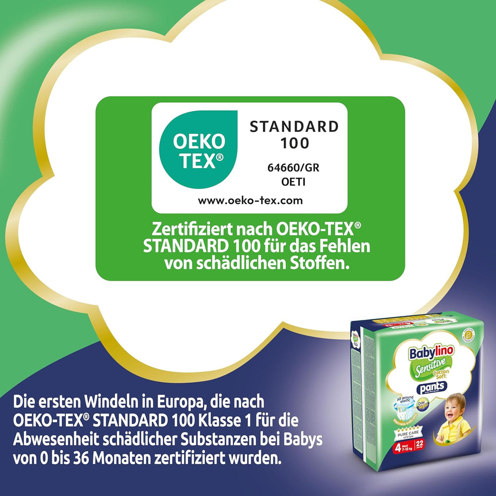 Windeln Sensitive Cotton Soft, Größe 4, Pants Maxi (7-13 kg), 22 Stück