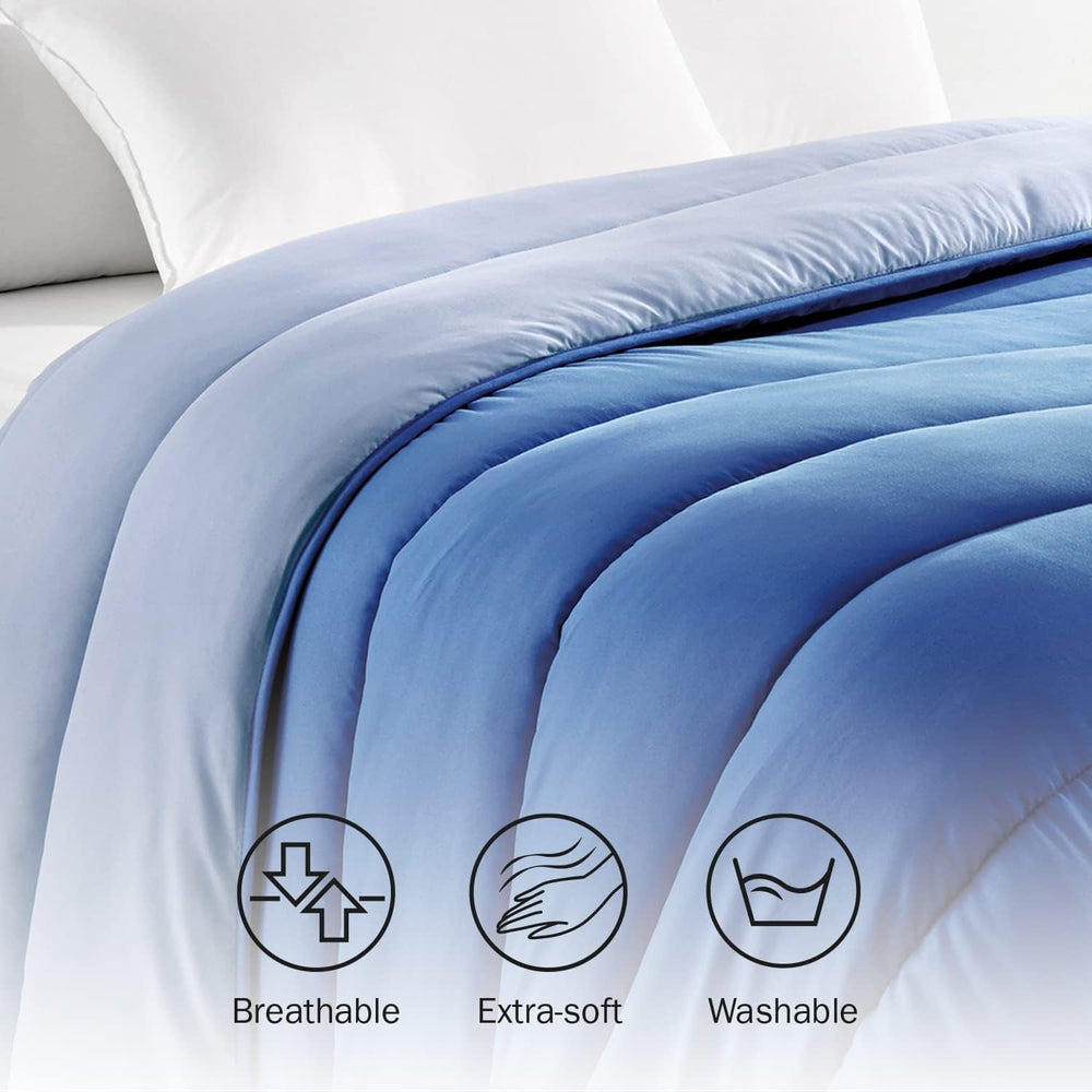 Pikolin Home – Wendedecke 300 G – zweifarbige nordische Füllung – für Bett 100/105 – Federfüllung, warm, atmungsaktiv, Hellgrau/Naturgrau, 180 x 220 cm Bettdecken und Steppdecken Naty Shop