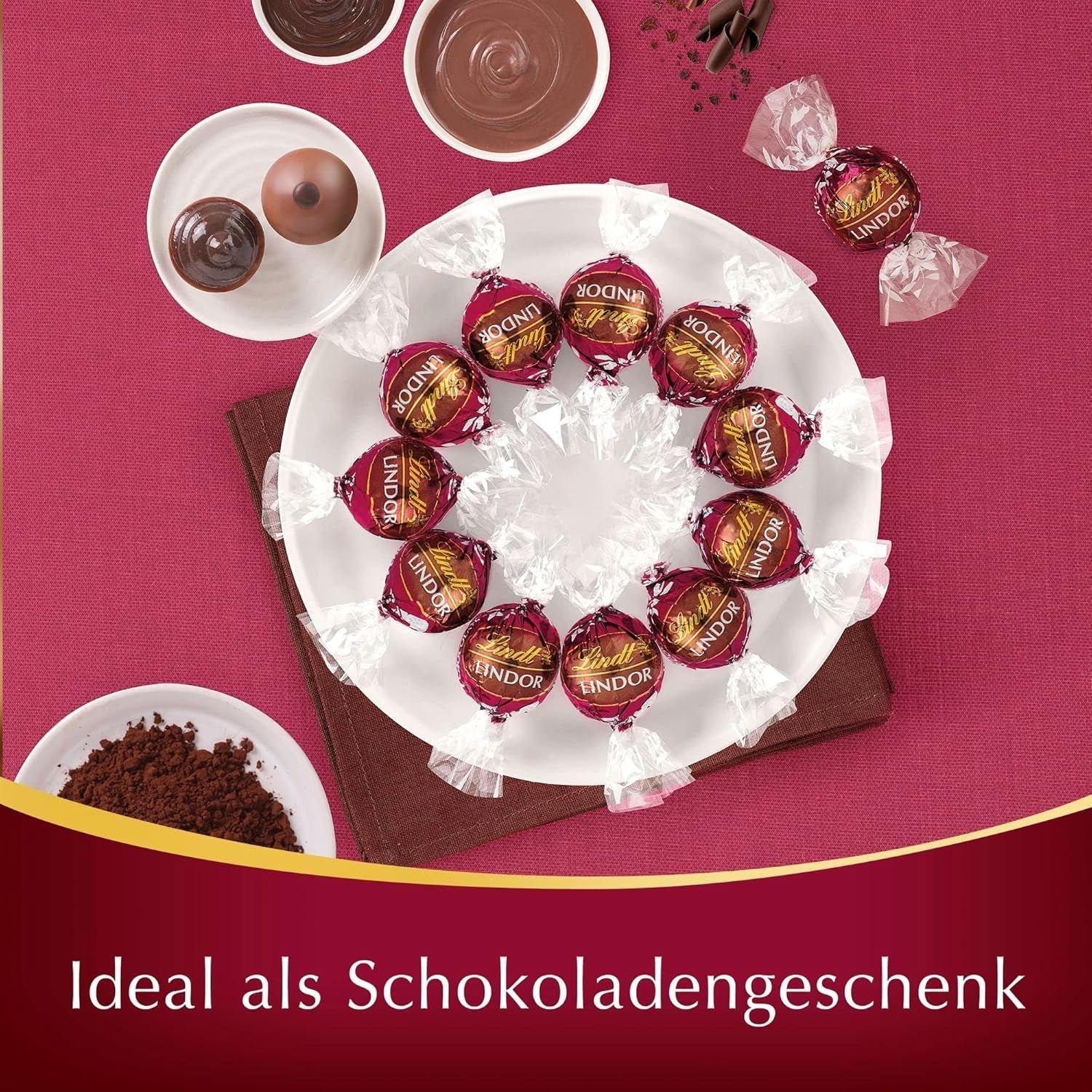 Lindt Chocolate LINDOR Doppelte Schokoladenkugeln, Aktion | Beutel mit 137 g Naty Shop Schokoladenbonbons