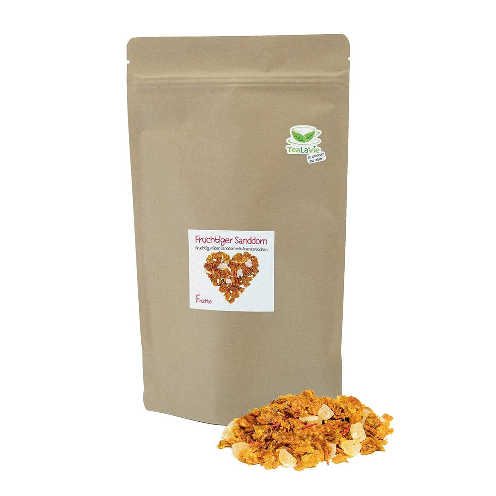 Tealavie - Ceai pentru copii fără zahăr - Căpșuni de pădure și rubarbă (200 g) Tealavie Fruit - Ceai de fructe vrac