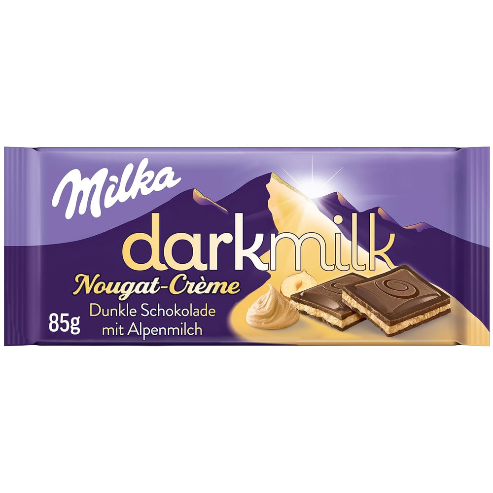Milka Black Milk – Alpenschwarze Schokolade mit Milch- und cremiger Nougatfüllung – 85g (5er Pack)