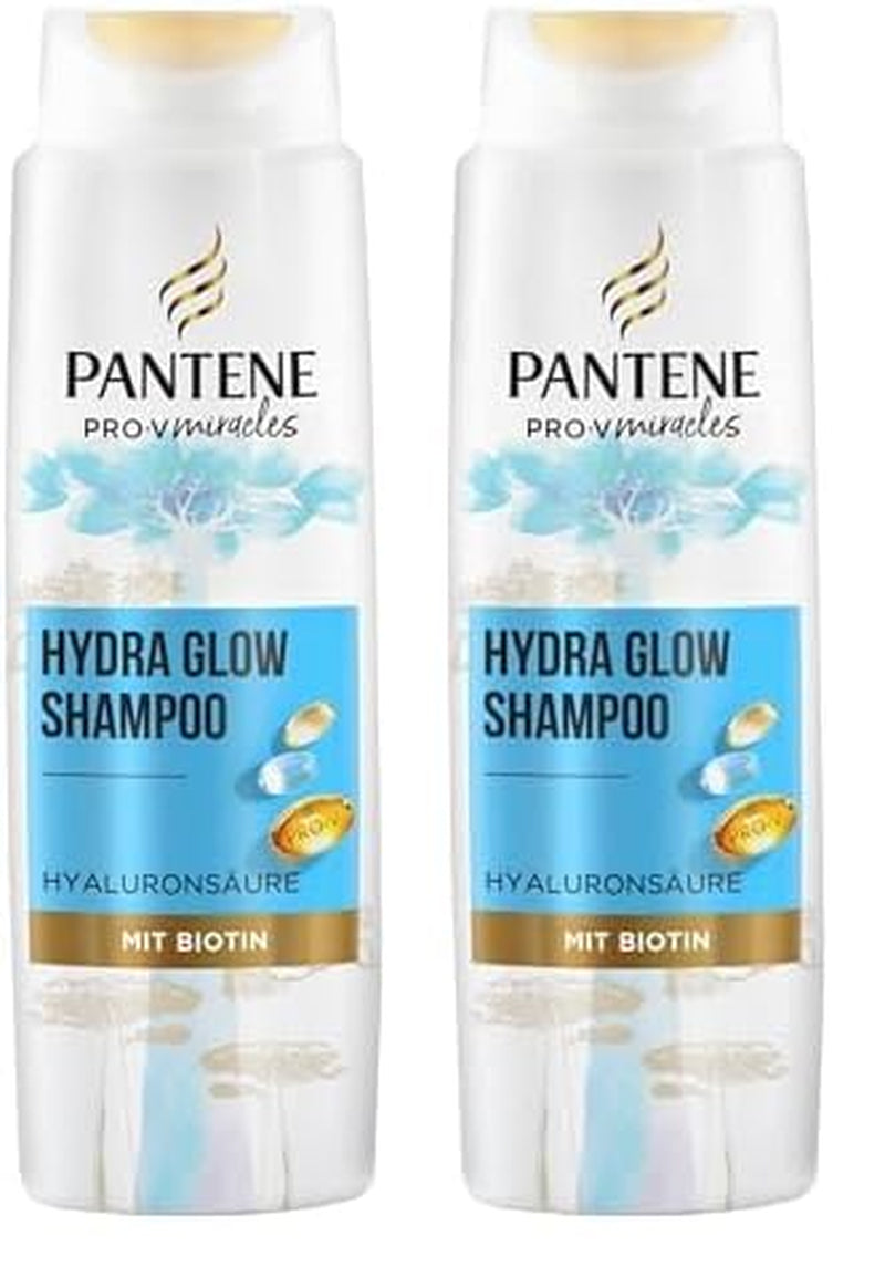 Pantene Pro-V Hydra Glow Feuchtigkeitsspendendes Shampoo mit Biotin für trockenes, strapaziertes Haar Pantene Dusche & Bad 2 x 250 ml