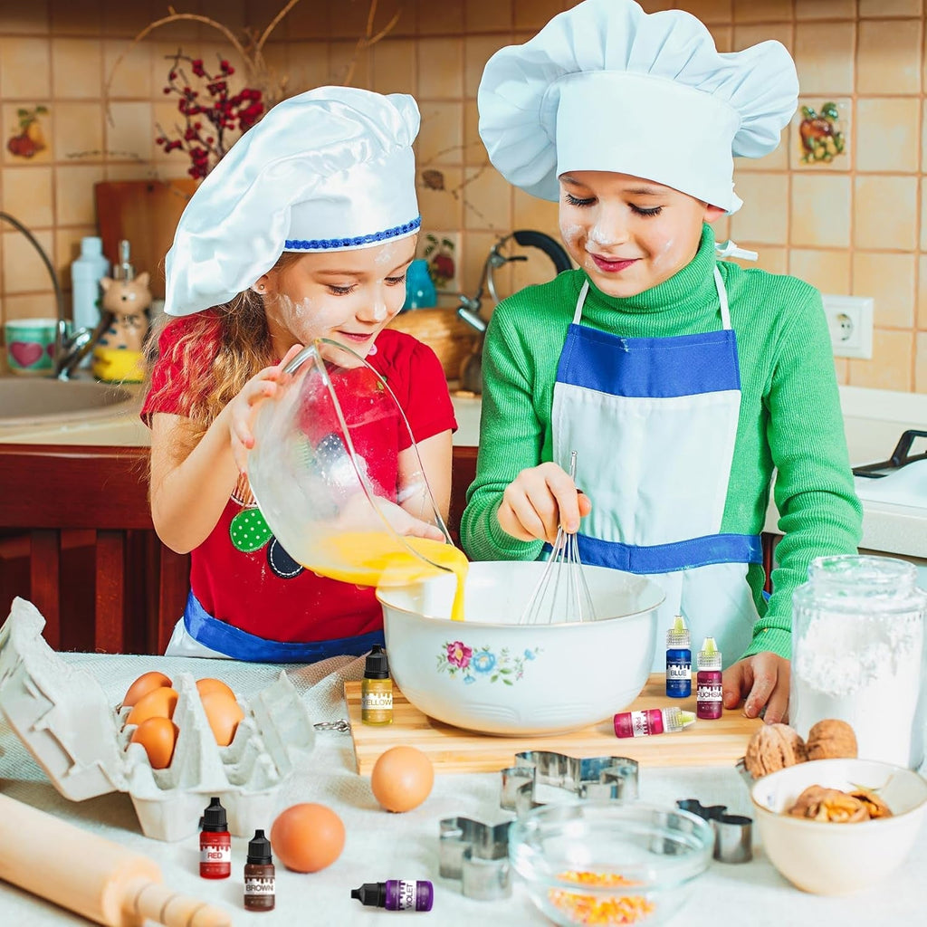 Colorant alimentar liposolubil - 22 de culori colorant alimentar pe bază de ulei pentru ciocolată, dulciuri, prăjituri, copt, macarons - colorant alimentar concentrat pentru decorarea torturilor, cremă de unt, fondant - 6 ml fiecare