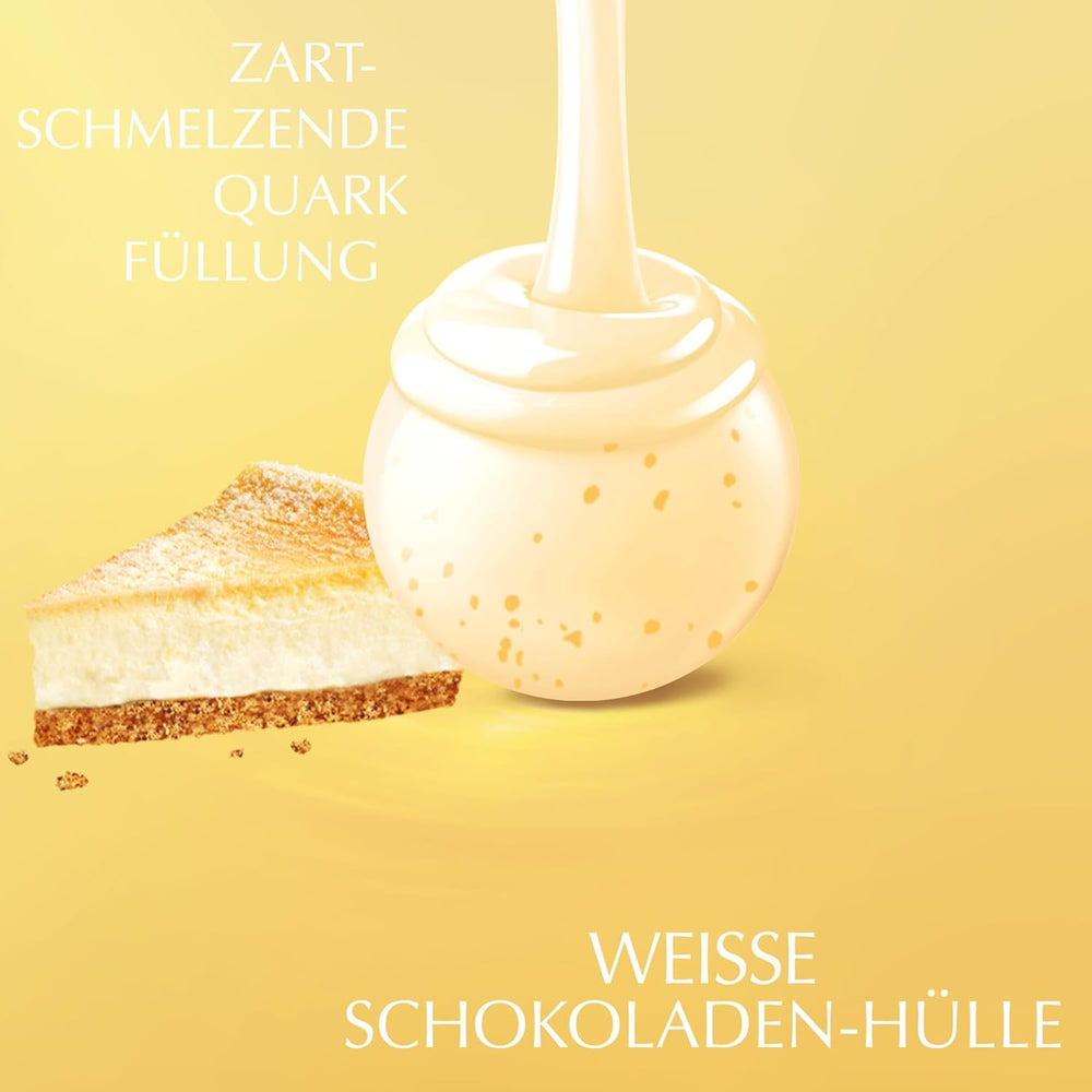 Lindt-Schokolade | LINDOR Käsekuchenbeutel | 1 kg | 80 Kugeln aus weißer Milchschokolade mit zartschmelzender Käsekuchenfüllung | Schenken Sie Schokolade zum Teilen