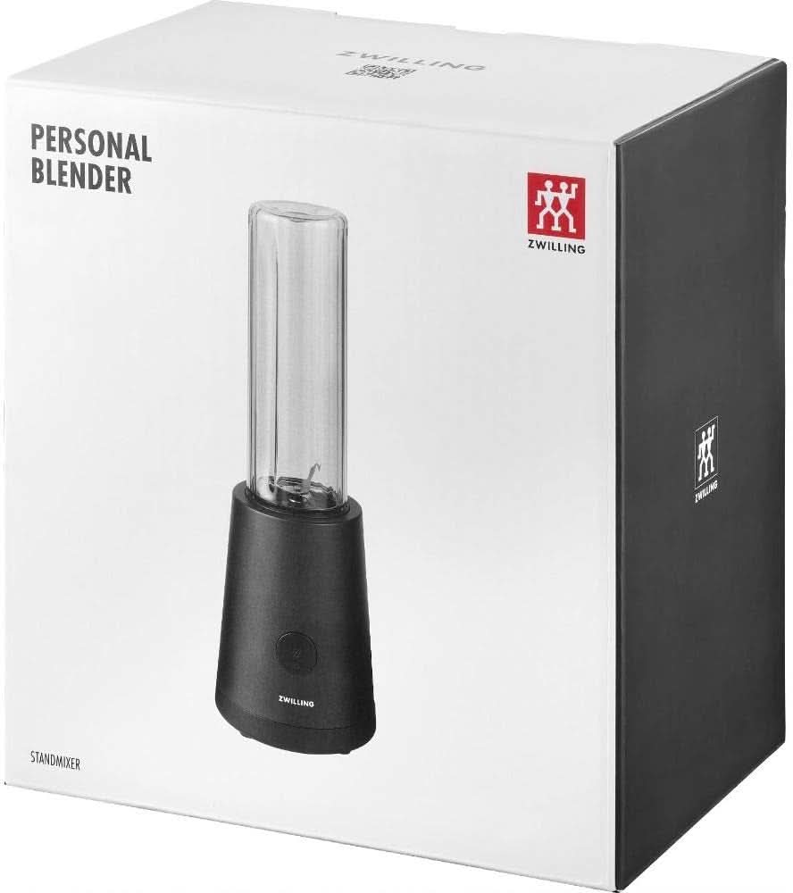 ZWILLING Standmixer, Smoothie Maker, inkl. Trinkflasche mit Verschluss, 600 ml, 300 Watt, Edelstahl/Kunststoff, Schwarz Kitchen Naty Shop