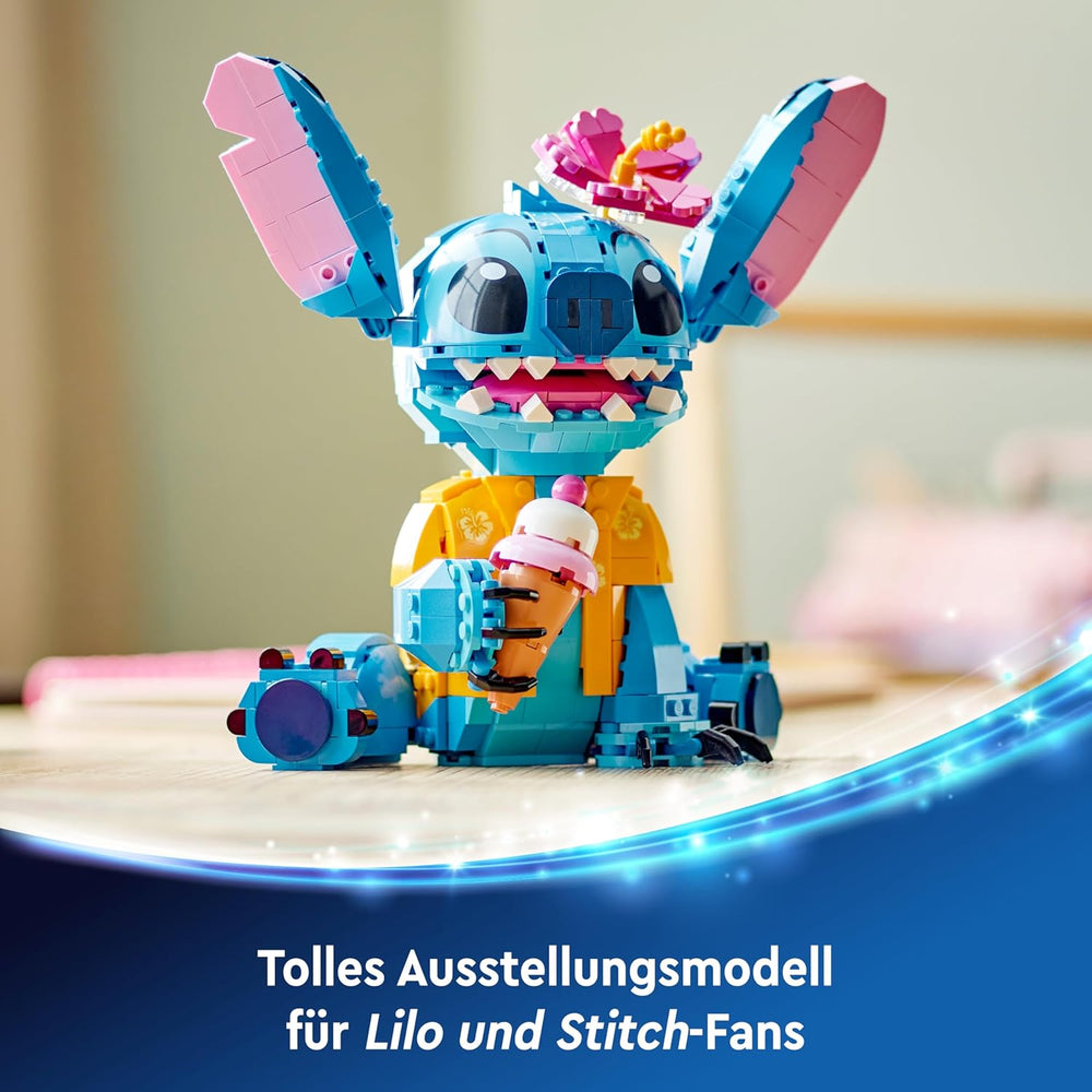 LEGO | Disney Stitch Spielzeug – Figur zum Spielen und Sammeln mit einer Eistüte und einer dekorativen Blume – Geschenk für Mädchen, Jungen und Lilo & Stitch Filmfans ab 9 Jahren – 43249