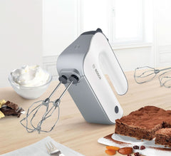 Bosch Handrührer Styline MFQ4835DE, 2X2 Rührbesen, 2 Edelstahl-Nethaken, Spülmaschinengeeignet, 575 W, Weiß Kitchen Naty Shop