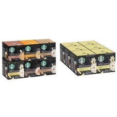 STARBUCKS Probierset, White Cup Variety Pack by Nescafé Dolce Gusto Kaffeekapseln & Vanilla Macchiato by Nescafé Dolce Gusto Kaffeekapseln 6 x 12 (72 Kapseln, 36 Portionen)