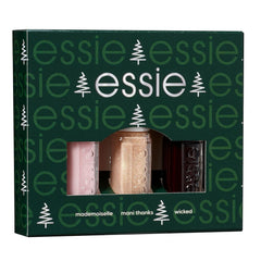 Kit Essie Mini Trio XMAS, Nr. 13 Mademoiselle + Nr. 49 Wicky + Nr. 570 Mani Danke, 3 x 15 ml